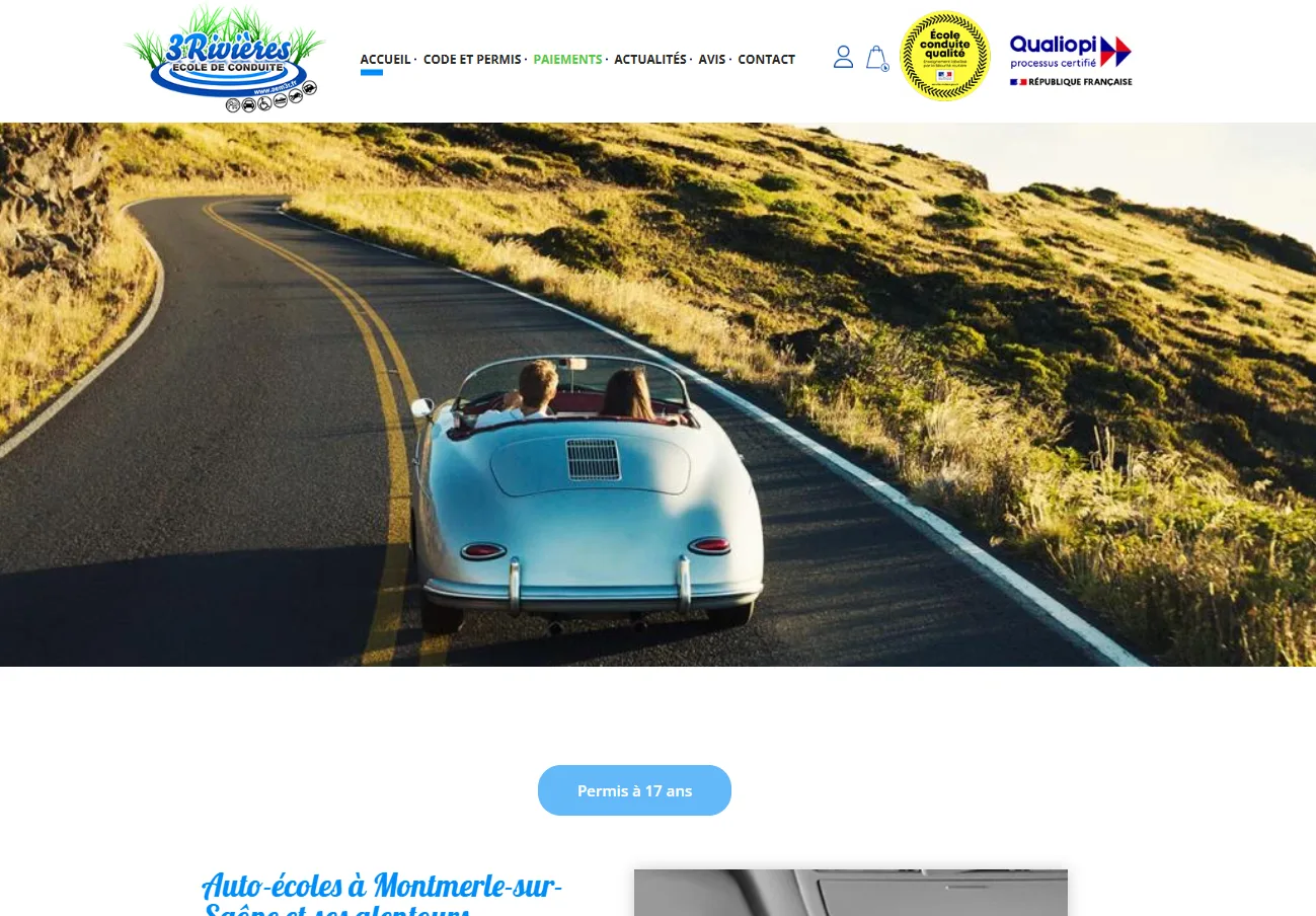 Page d'accueil du site AEM3R